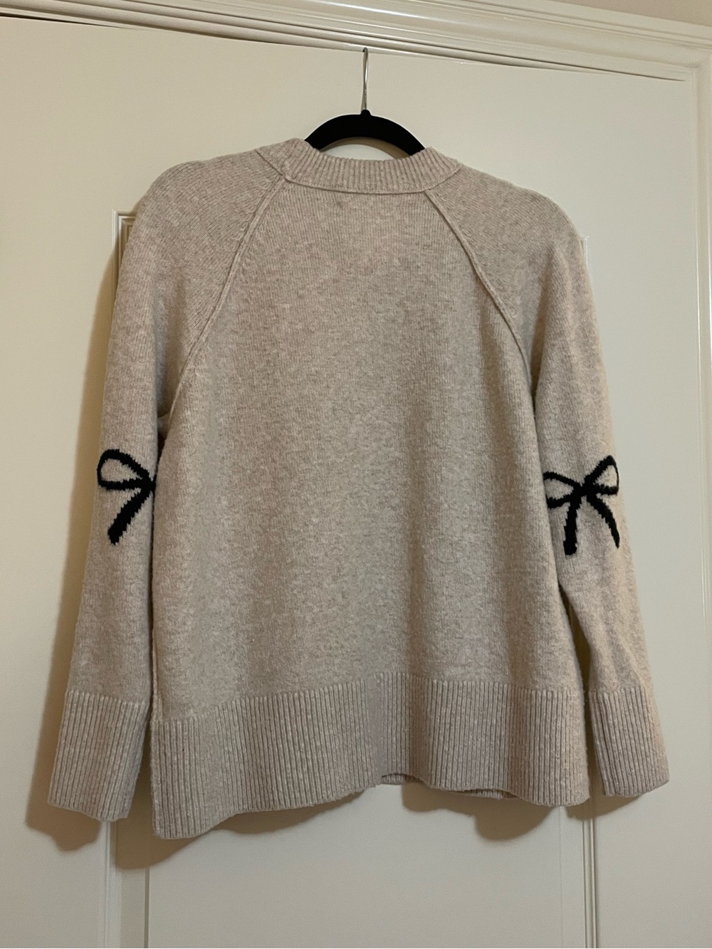 Aerie Tan Sweater with Bows on Elbows Size XXS